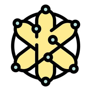 Decentralized global network connecting data points in a secure system Illustrazione stock