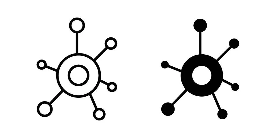 Decentralized icon set modern line and solid style collection. Stock Illustration