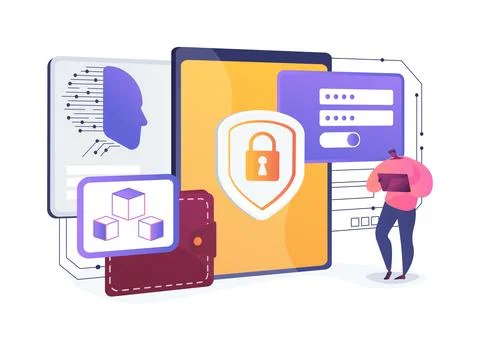 Decentralized Identity Management abstract concept vector illustration. Stock Illustration