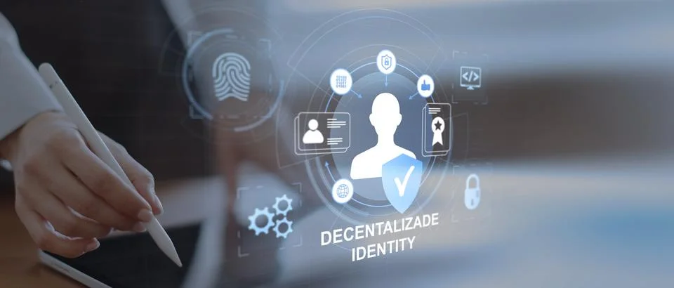 Decentralized Identity Management System for Secure Authentication and Digi.. Stock Photos