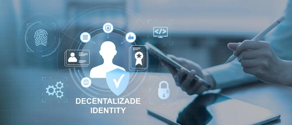 Decentralized Identity Verification System for Secure User Authentication a.. 库存照片