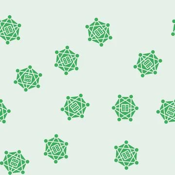 Decentralized network application glyph seamless pattern 스톡 일러스트