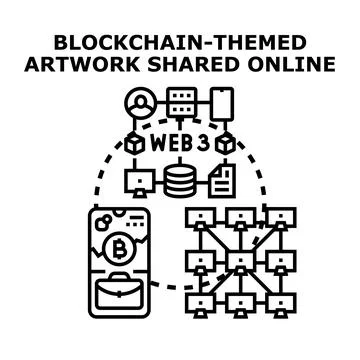 Decentralized network connecting web 3 users and digital finance Stock Illustration