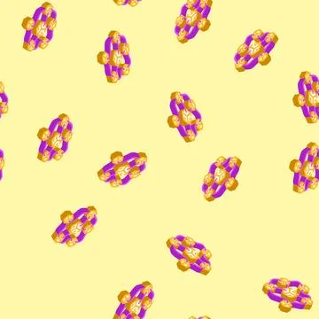 Decentralized network cryptocurrency mining isometric icon seamless pattern Stock Illustration