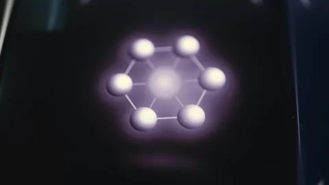 Decentralized Network Nodes Glowing on Smartphone 스톡 동영상 341865119