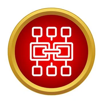 Decentralized network structure connecting data blocks across system イラスト素材