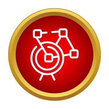 Decentralized network target marketing data analysis icon Stock Illustration