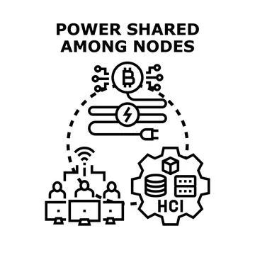 Decentralized power sharing among network computing nodes 库存插图
