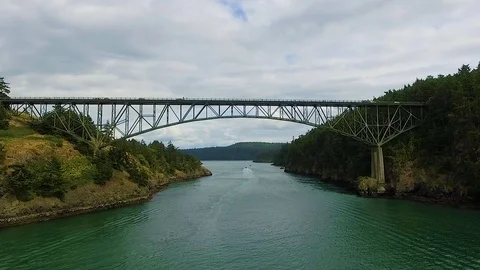 Deception Pass Aerial Footage Stock Footage 73206703