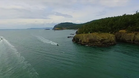 Deception Pass Aerial Footage Stock Footage 73206705