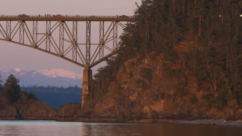 Deception pass Bridge Video stock 87238646