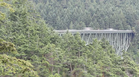 Deception Pass Bridge Traffic Time Lapse Washington State Stock-Footage 39741460