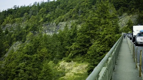 Deception Pass Bridge Washington State Stock Footage 73527088