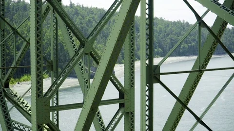 Deception Pass Bridge Washington State Stock Footage 73527126