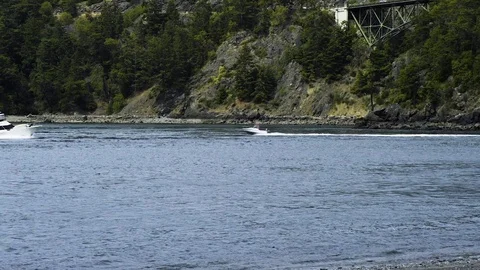 Deception Pass Bridge Washington State Stock Footage 73527440