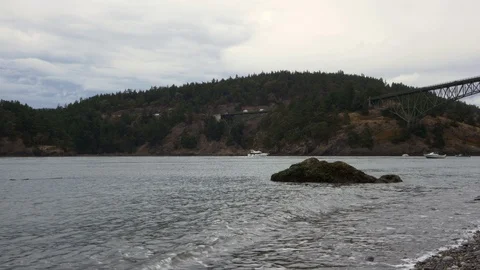 Deception Pass Bridge, Washington State. Stock Footage 98009959