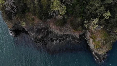 Deception Pass, Washington - Bridge and Bay Aerial Shots Stock Footage 131130735
