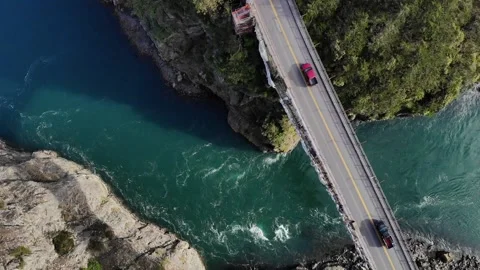 Deception Pass, Washington - Bridge and Bay Aerial Shots Stock Footage 131130848