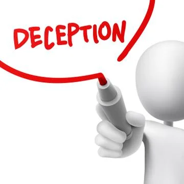 Deception written by a man Stock Illustration