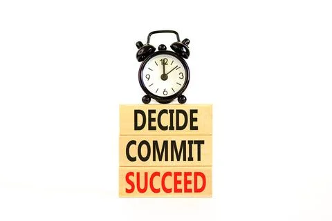 Decide commit succeed symbol. Concept word Decide Commit Succeed on beautif.. Stock Photos