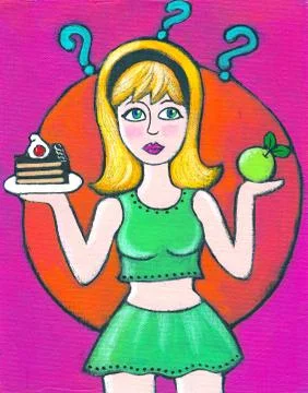 Deciding What to Eat Stock Illustration