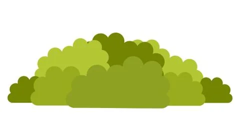 Deciduous shrubs vector icon flat isolated illustration Stock Illustration