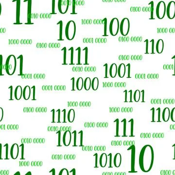 Decimal code Seamless pattern. Programming pattern, Algebra and geometry, c.. 库存插图