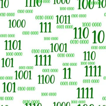 Decimal code Seamless pattern. Programming pattern, Algebra and geometry, c.. Stock Illustration