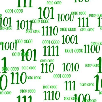 Decimal code Seamless pattern. Programming pattern, Algebra and geometry, c.. Illustrazione stock