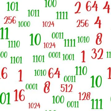 Decimal code Seamless pattern. Programming pattern, Algebra and geometry, c.. Stock Illustration