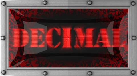 Decimal on led 스톡 동영상 8693756