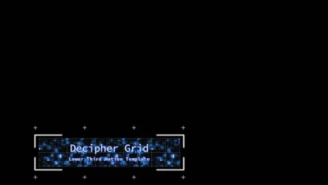 Decipher Grid Lowerthird After Effects素材