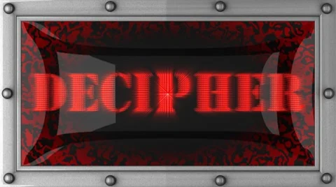 Decipher on led Stock Footage 8693762