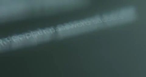 Decipher password success line on screen, Successful penetration test Stock Footage 313425065