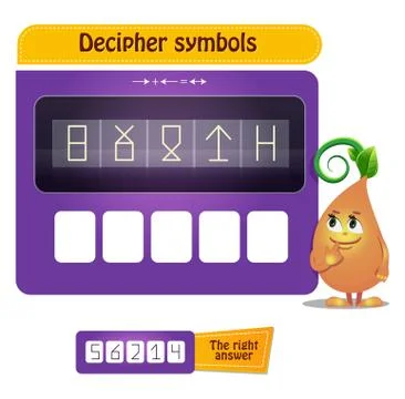 Decipher symbols  Visual Game Stockillustratie
