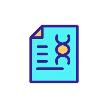 Deciphering the chemical analysis of the vector icon. Isolated contour symbol Stock Illustration