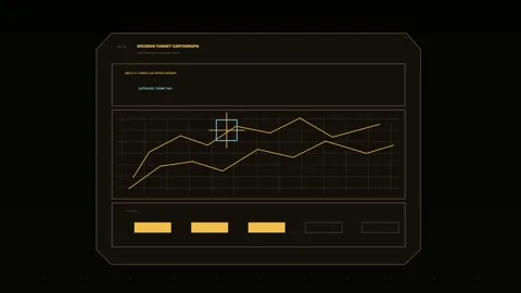 Decision Analytics HUD Display Seamless Loop Stock Footage 342183601