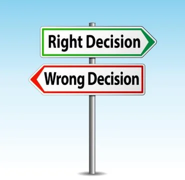 Decision arrows signs Stock Illustration