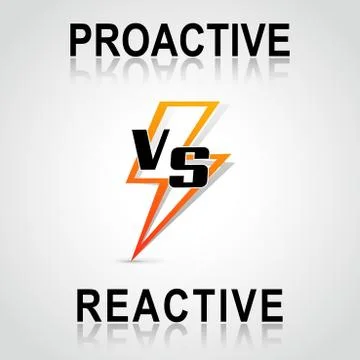 Decision between proactive and reactive 스톡 일러스트