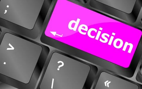 Decision button on computer pc keyboard key 스톡 일러스트