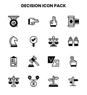 Decision DuoTone Design Icons Pack Ilustração Stock