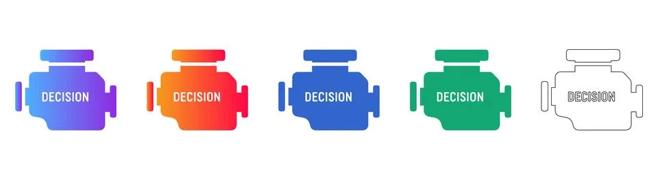 Decision Engine Business Logic Icon Stockillustratie