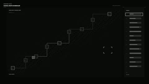 Decision Engine Route Scheduler HUD Seamless Loop Stock Footage 342189611