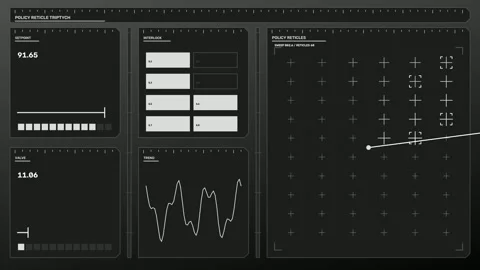 Decision Engine Telemetry HUD Seamless Loop Stock Footage 342119400