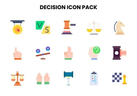 Decision Flat Design Icons Pack イラスト素材