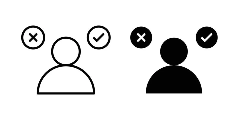 Decision icon vector editable eps10 Stock Illustration