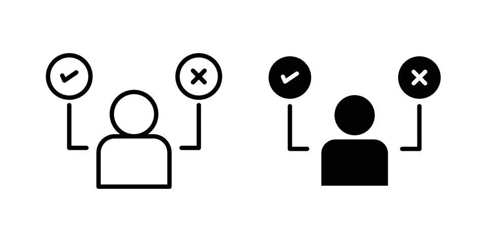 Decision icon for web projects Stock Illustration