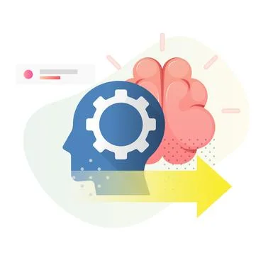 Decision Intelligence - Igniting the Brain Working Process - Icon Illustrazione stock