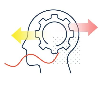 Decision Intelligence - Igniting the Brain Working Process - Icon Stock Illustration