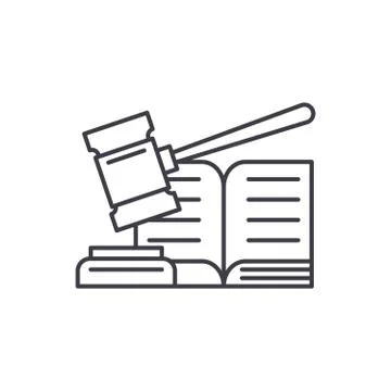 Decision line icon concept. Decision vector linear illustration, symbol, sign 스톡 일러스트